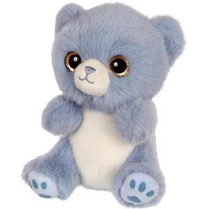 Gipsy Peluche - Peluche Ours Blue > Bleu Jeans 13 Cm Blanc pas cher