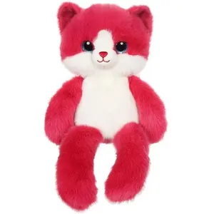 Peluche Chat Leggies - GIPSY TOYS - Framboise, 48 cm pas cher