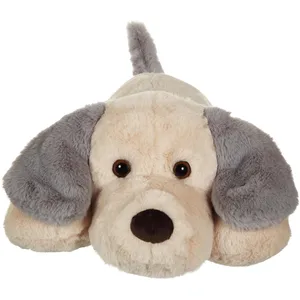 Gipsy Peluche - Peluche Chien Allongé Douceur Crème Oreilles Grises - ... pas cher