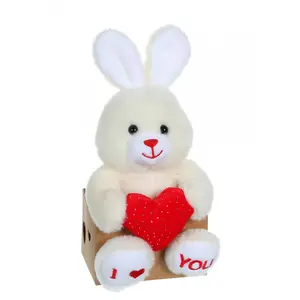Les p'tits lovers lapin rouge - 14 cm pas cher