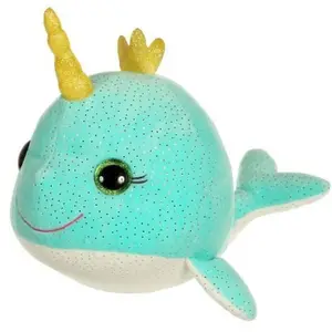 Peluche sonore - GIPSY - Bella Bloo Friends narval - 30 cm - Bleu turquoise pas cher