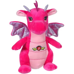 GIPSY Toys - Dragon sonore 20 cm Rose - Peluche pour Enfant - 071614 pas cher