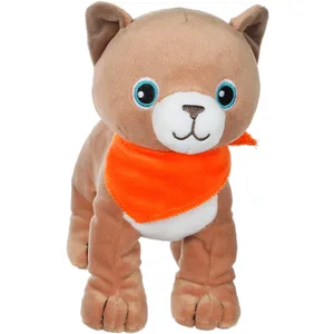 Gipsy Toys - Fun Kitties Sonores - 17 Cm - Marron Clair Foulard Orange Marron pas cher