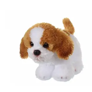 Gipsy Toys - Floppipup Shihtzu en Peluche - 22 cm - Marron & Blanc pas cher