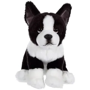 Comparateur de prix : Peluche Chien Bouledogue Français - Gipsy Toys - Assis, 25 Cm Noir