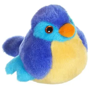 Gipsy Peluche - Oiseau Sonore Birdies 14 Cm - Bleu Marine Bleu pas cher
