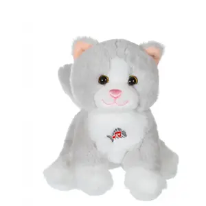 Gipsy Toys - Dogz & Kats Sonores - Peluche - 18 cm - Chat - Gris pas cher