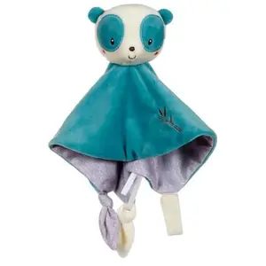 Comparateur de prix : Peluche - Gipsy Toys - Carré Doudou Panda - Bleu - 24 Cm - Bébé Bleu