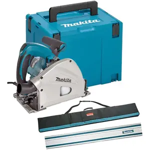Scie Plongeante Makita 1300W Avec Rail Guidage - SP6000J1 - Parfaite Pour Découpe Panneaux