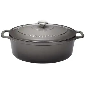 Chasseur Cocotte ovale en fonte émaillée 31 cm caviar sublime puc473189