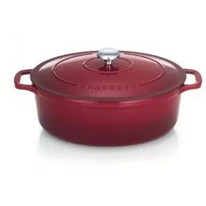 CHASSEUR Cocotte en fonte ovale 31 cm Wine Sublime - PUC473121 pas cher
