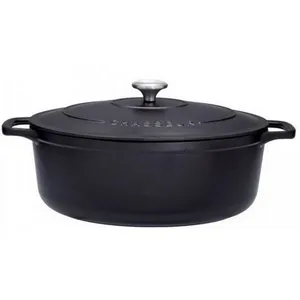 Comparateur de prix : Cocotte ovale en fonte émaillée 31cm noire sublime Chasseur puc473101