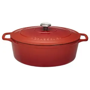 Comparateur de prix : Invicta - Cocotte ovale 33 cm chasseur rubis degr.noir interieur noir