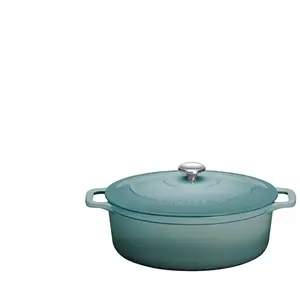 Daubière en fonte émaillée 29cm bleu quartz Chasseur puc472925 pas cher
