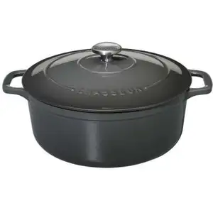 Comparateur de prix : Chasseur - Cocotte En Fonte Émaillée Ronde - 28 Cm - 7.5l - Gris Foncé