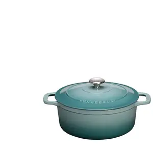 Comparateur de prix : Cocotte ronde en fonte émaillée 28cm bleu quartz Chasseur puc472825