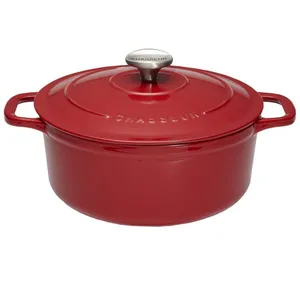 Comparateur de prix : Invicta Cocotte Ronde 28 Cm Chasseur Rouge Uni Interieur Sable