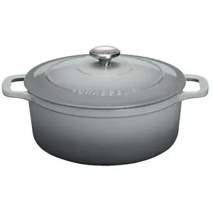 Invicta Cocotte ronde 20 cm chasseur gris - - Gris - Fonte émaillée