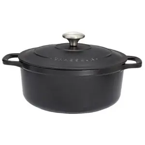 Comparateur de prix : Cocotte ronde en fonte émaillée 26cm noir Chasseur puc472601