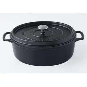 INVICTA Cocotte ovale - Ø 29 cm - Noir - Tous feux dont induction pas cher