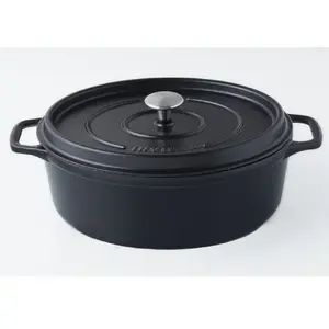 Comparateur de prix : INVICTA Cocotte ovale - Ø 35 cm - Noir - Tous feux dont induction