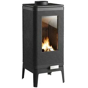 Habitat et Jardin Poêle à bois en fonte Invicta Iwaki 7kW 85m² pas cher