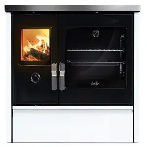 Cuisiniere A Bois Deville C086aa01 Melisse 75 Blanc pas cher