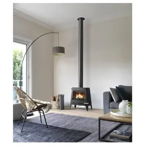 Deville deville - poêle à bois 8kw fonte anthracite - c07768-06 pas cher