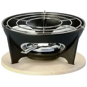 Réchaud mixte en fonte sur socle pour fondue - Invicta pas cher