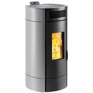 Invicta Poêle à Granulés "Lodi 8 " étanche - 3,1 à 8 kW - Wifi - Gris pas cher