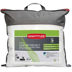 NIGHTITUDE Oreiller confort protect 60x60 cm CONFORT PROTECTVendu parconforama