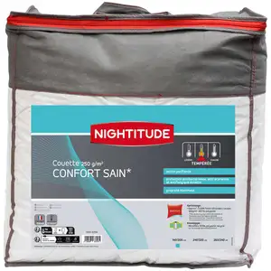 NIGHTITUDE Couette 140x200 cm CONFORT SAIN pas cher