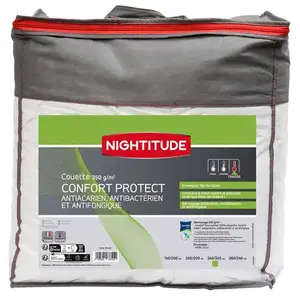 NIGHTITUDE Couette confort protect 240x220 cm CONFORT PROTECT pas cher