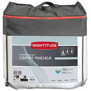 NIGHTITUDE Couette 200x200 cm CONFORT FRAICHEUR pas cher