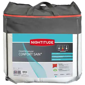 NIGHTITUDE Couette 140x200 cm CONFORT SAIN pas cher
