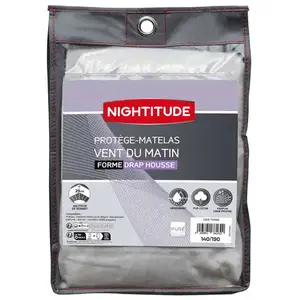 NIGHTITUDE Protège matelas 140x190 cm VENT DU MATIN pas cher