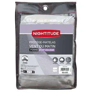NIGHTITUDE Protège matelas 160x200 cm VENT DU MATIN pas cher