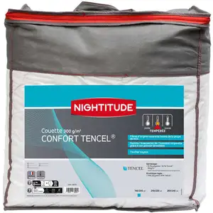 NIGHTITUDE Couette 140x200 cm CONFORT TENCEL pas cher
