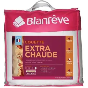 Comparateur de prix : BLANREVE Couette extra chaude en microfibre - 220 x 240 cm - Blanc