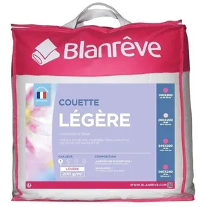 Comparateur de prix : BLANREVE Couette légère en microfibre - 200 x 200 cm - Blanc