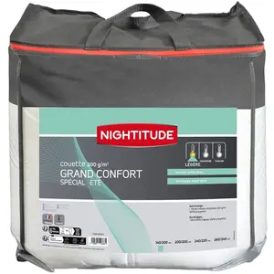 NIGHTITUDE Couette 140x200 cm GRAND CONFORT ETE pas cher