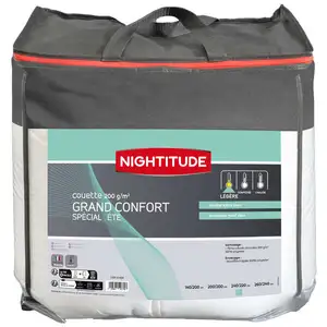 NIGHTITUDE Couette 240x220 cm GRAND CONFORT ETE pas cher