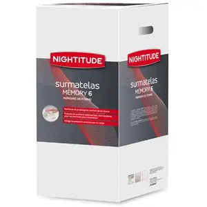 Surmatelas 140x190 cm NIGHTITUDE MEMORY 6 pas cher