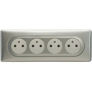 Comparateur de prix : Legrand - celiane kit 4 prises de courant encombrement réduit titane 210200227
