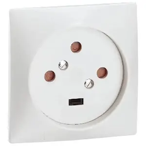 LEGRAND - Socle à encastrer 20 A - 3P+T - Plaque 80x80 - à vis - Eclips