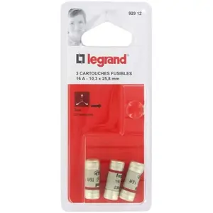 Comparateur de prix : Legrand - Cartouche domestique sans voyant 230 v 16 25,8 x 10,3 3