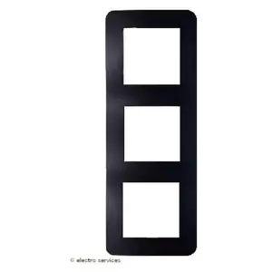 Plaque décorative - Legrand - Niloé - 3 postes - Finition Fonte - Noir pas cher