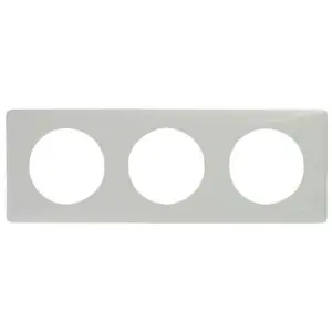 LEGRAND Plaque de finition 3 postes Céliane finition Métal Aluminium pas cher