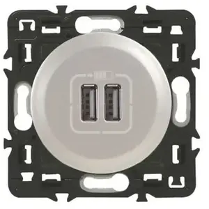 LEGRAND Prise double chargeur USB Céliane + enjoliveur