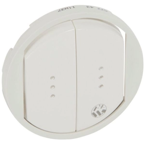 Legrand - enjoliveur antibacterien commande voyant double 067743 pas cher